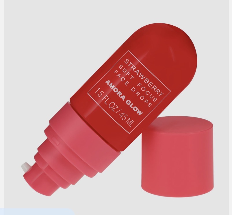 Amora Glow Strawberry Soft Focus Face Drops 1.5oz